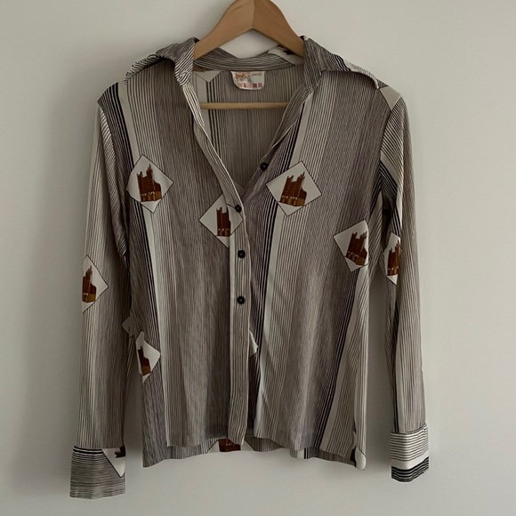 70s Cathedral button down - Picture 1 of 2